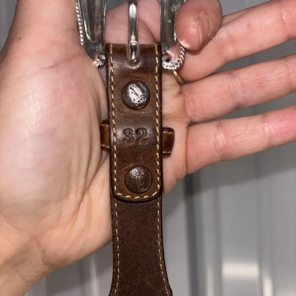 Justin Leather Western Belt Size 32